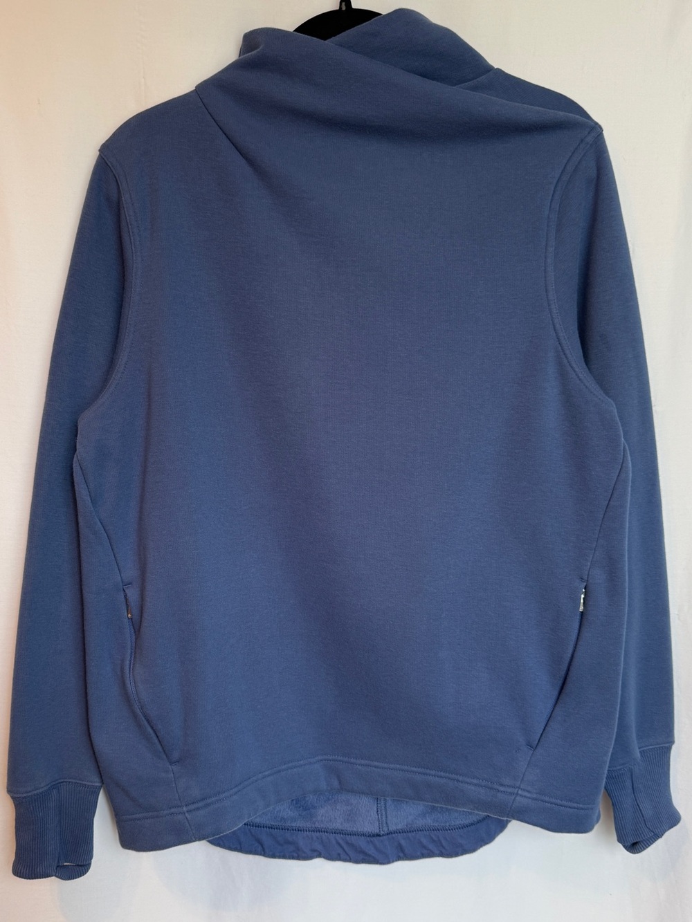 Athleta Blue Mock Neck Fleece Lined Sweatshirt Size Medium